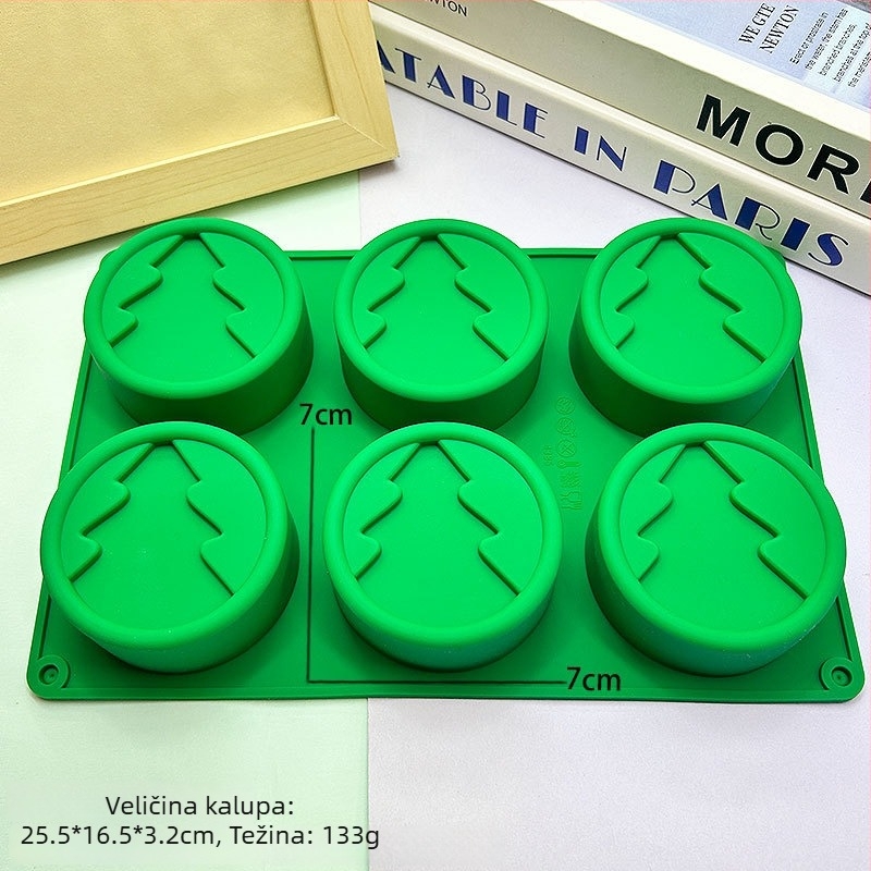 Silikonska kalupa za Djeda Božićnjaka i božićno drvce – Višenamjenska za pečenje, čokoladni mousse, svijeću, gips i sapun