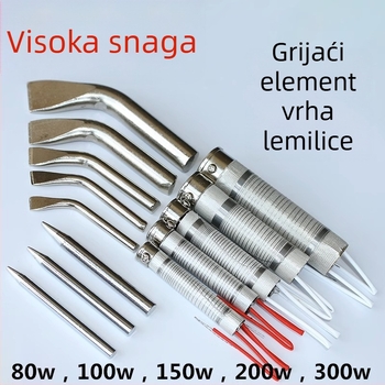 Bezolovni vrh za lemljenje – laktasti i oštar vrh, bakrena elektroplatinirana površina, maksimalna snaga 300W, raspon temperature 480°C
