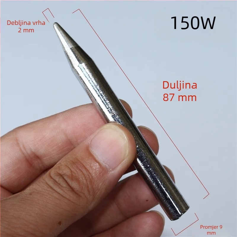 Bezolovni vrh za lemljenje – laktasti i oštar vrh, bakrena elektroplatinirana površina, maksimalna snaga 300W, raspon temperature 480°C