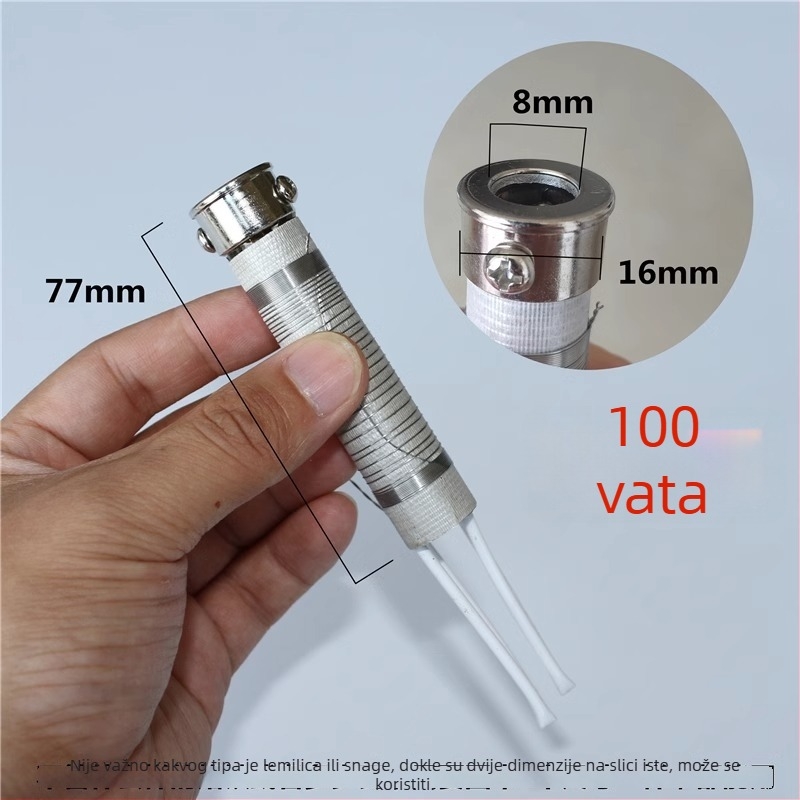 Bezolovni vrh za lemljenje – laktasti i oštar vrh, bakrena elektroplatinirana površina, maksimalna snaga 300W, raspon temperature 480°C