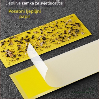 Ljepljivi papir za hvatanje muha za lampu — ploča za hvatanje insekata, pokriće 10 m², mrežni materijal od viskoze, bez baterije, univerzalni stil