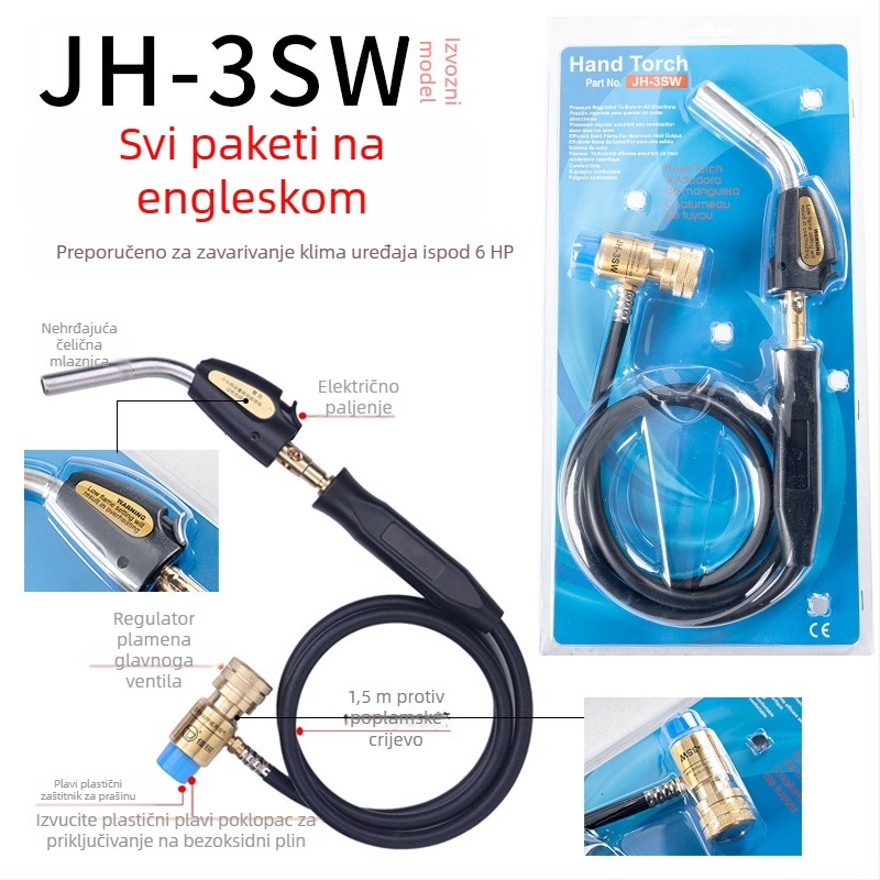 Zavarivački pištolj za bakrene cijevi – Jiarui JH-3SW, zavarivanje bakrenih cijevi, pribor za klimatizaciju