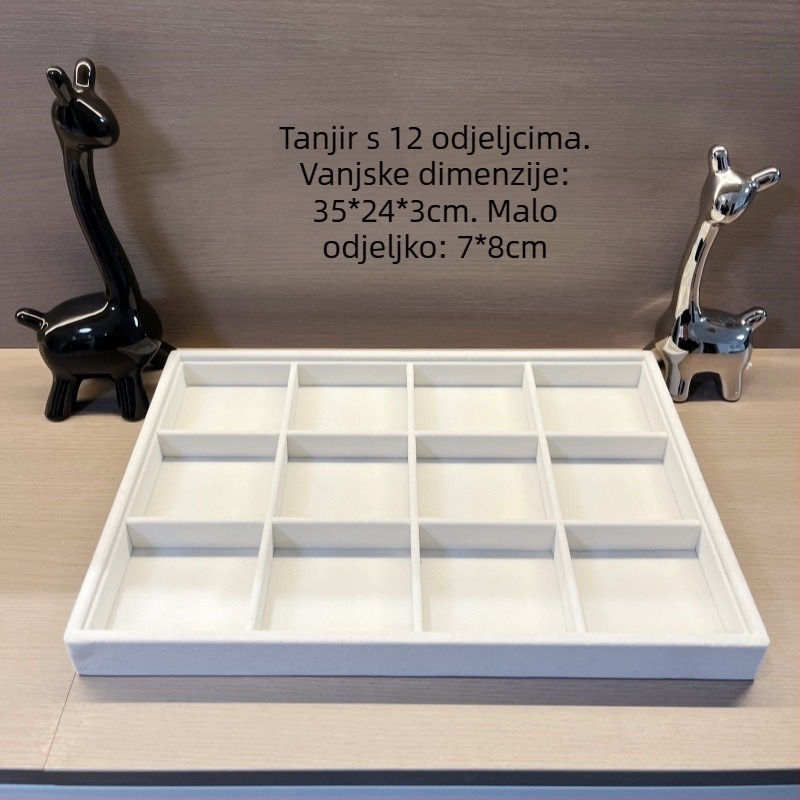 Metalni izložbeni pladanj za nakit, jednoslojni organizator za prstene i narukvice, umjetnički stil, proljeće 2025 izdanje