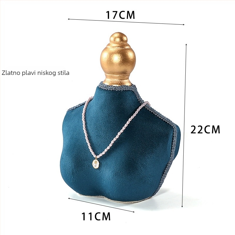 Drveni stalak za izlaganje ogrlica, portretni model, nordijski stil