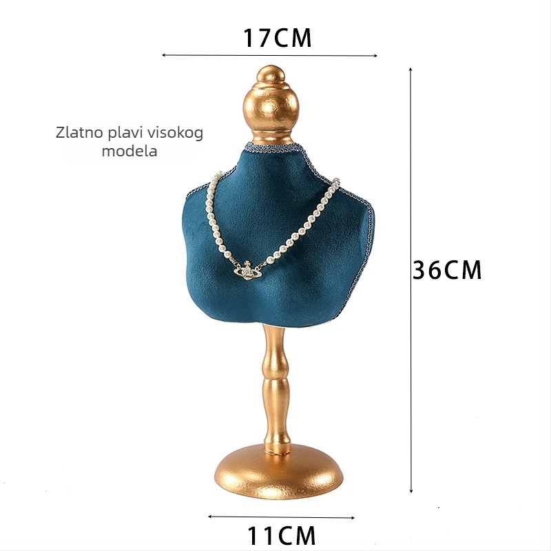 Drveni stalak za izlaganje ogrlica, portretni model, nordijski stil