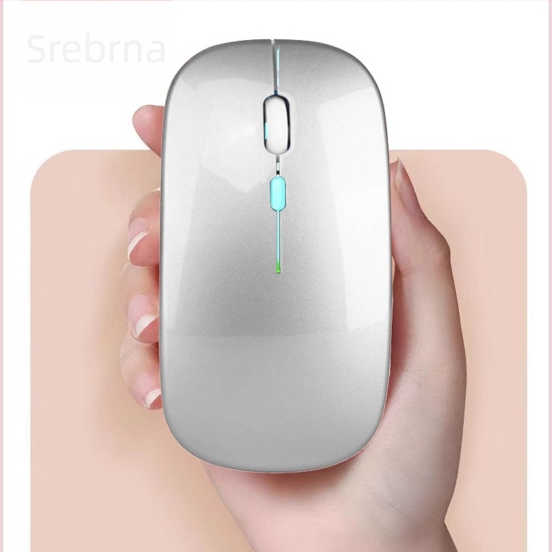 Bežični miš s dvostrukim načinom povezivanja 2.4G i Bluetooth, 1600 DPI, domet 10 m, punjiv, ergonomski