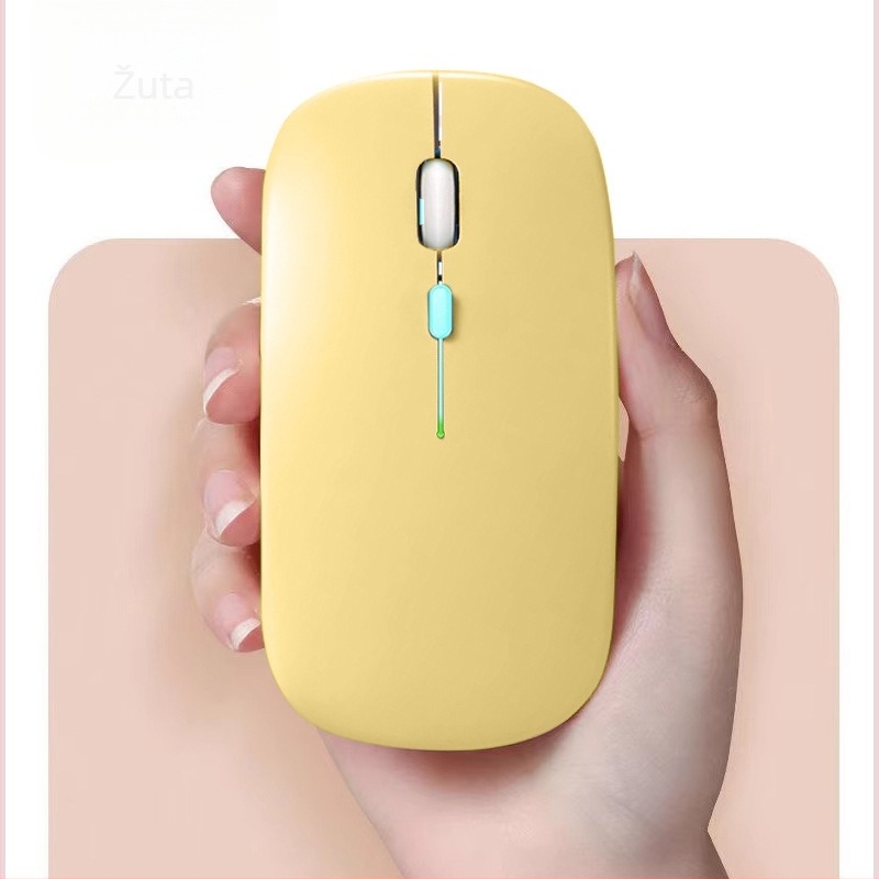 Bežični miš s dvostrukim načinom povezivanja 2.4G i Bluetooth, 1600 DPI, domet 10 m, punjiv, ergonomski