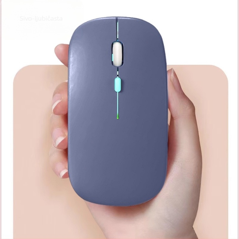 Bežični miš s dvostrukim načinom povezivanja 2.4G i Bluetooth, 1600 DPI, domet 10 m, punjiv, ergonomski