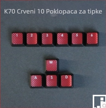 ABS set kapa tipki za Corsair K70 RGB, 10 komada, univerzalno
