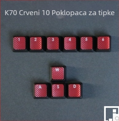 ABS set kapa tipki za Corsair K70 RGB, 10 komada, univerzalno