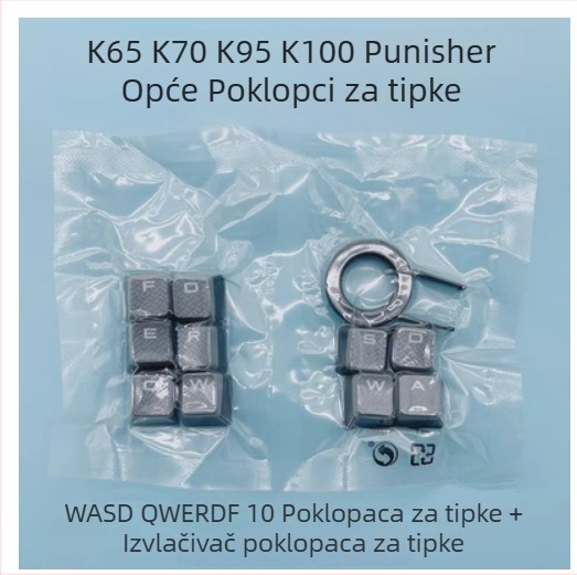 ABS set kapa tipki za Corsair K70 RGB, 10 komada, univerzalno