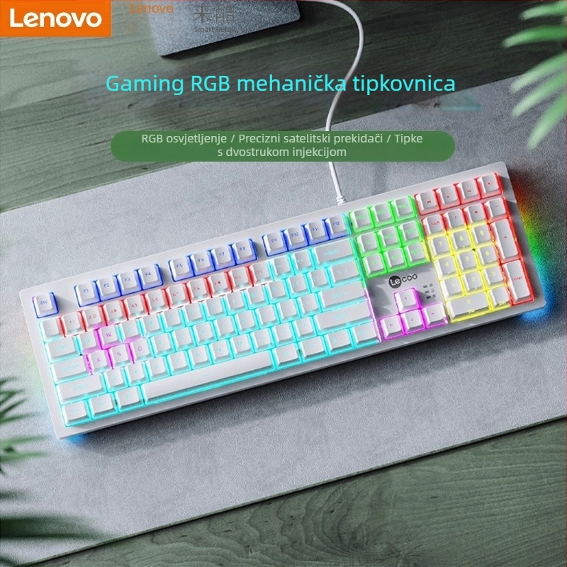Lenovo KB101 Žični USB set tipkovnice i miša – Gaming, 1200 DPI, Ergonomičan, izdanje 2024
