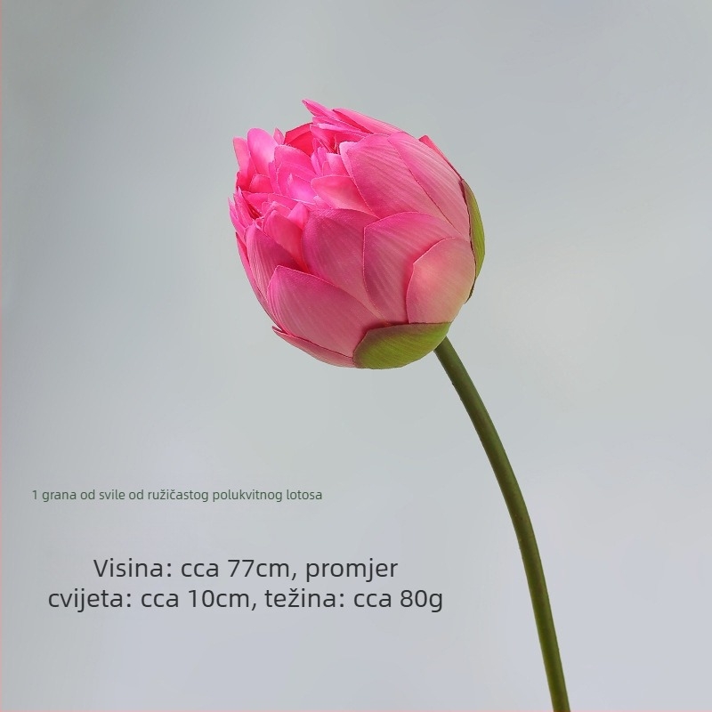 Umjetni lotosov cvijet od svilenih cvjetova – ručno oblikovan, model 980826380, namijenjen za vjenčanja, vanjske prostore, rekvizite za fotografije, kućna dekoracija