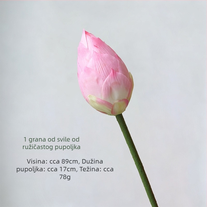 Umjetni lotosov cvijet od svilenih cvjetova – ručno oblikovan, model 980826380, namijenjen za vjenčanja, vanjske prostore, rekvizite za fotografije, kućna dekoracija