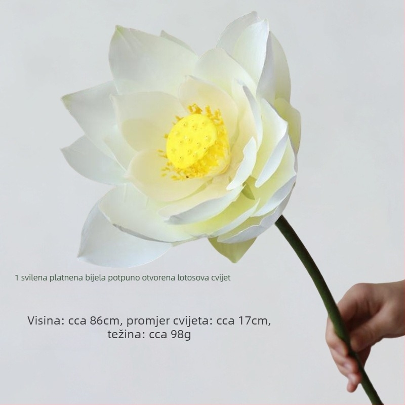 Umjetni lotosov cvijet od svilenih cvjetova – ručno oblikovan, model 980826380, namijenjen za vjenčanja, vanjske prostore, rekvizite za fotografije, kućna dekoracija