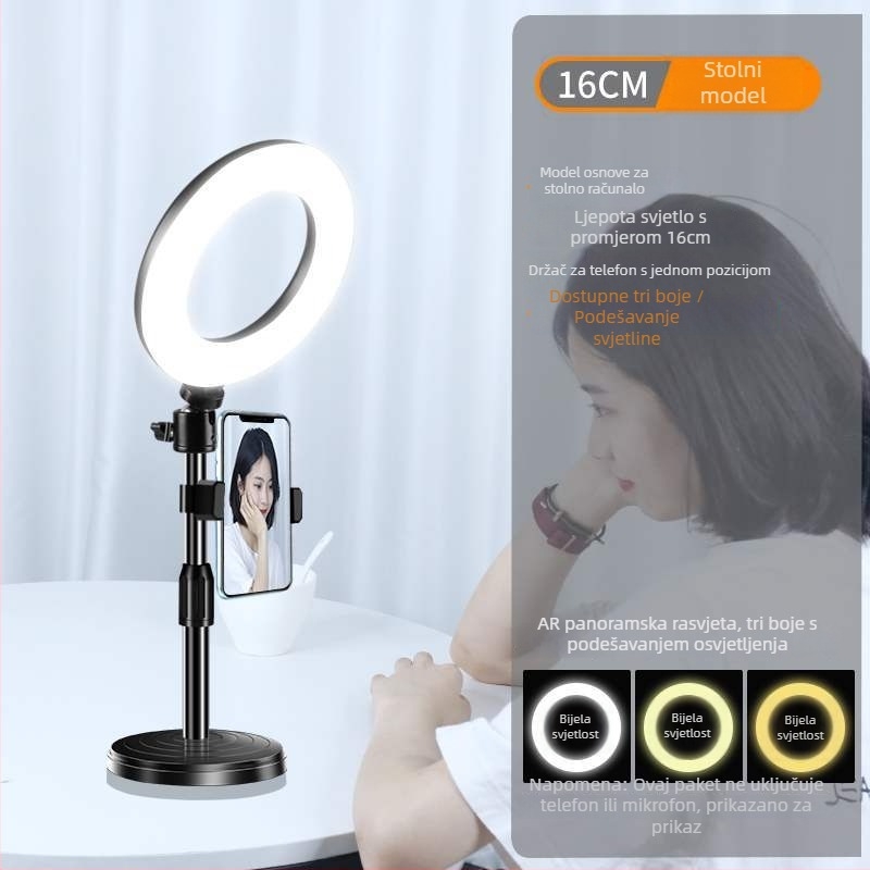 Waite svjetlo za dopunu za live streaming s trobojnom temperaturom, ≤10W, 110V