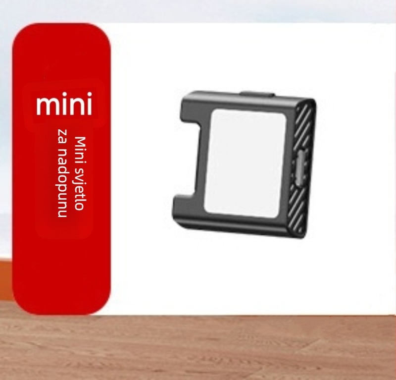 Mini svjetlo za fotografiranje, džepno svjetlo u stilu K, s tri boje temperature, snaga ispod 10W, napon 2,8–3,7V