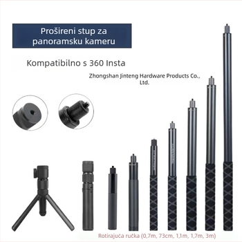 Bullet Time držač za selfie štap s rotirajućim snimanjem, 5-sekcijski aluminijski spoj, nosivost 2–5 kg