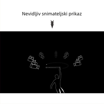Bullet Time držač za selfie štap s rotirajućim snimanjem, 5-sekcijski aluminijski spoj, nosivost 2–5 kg
