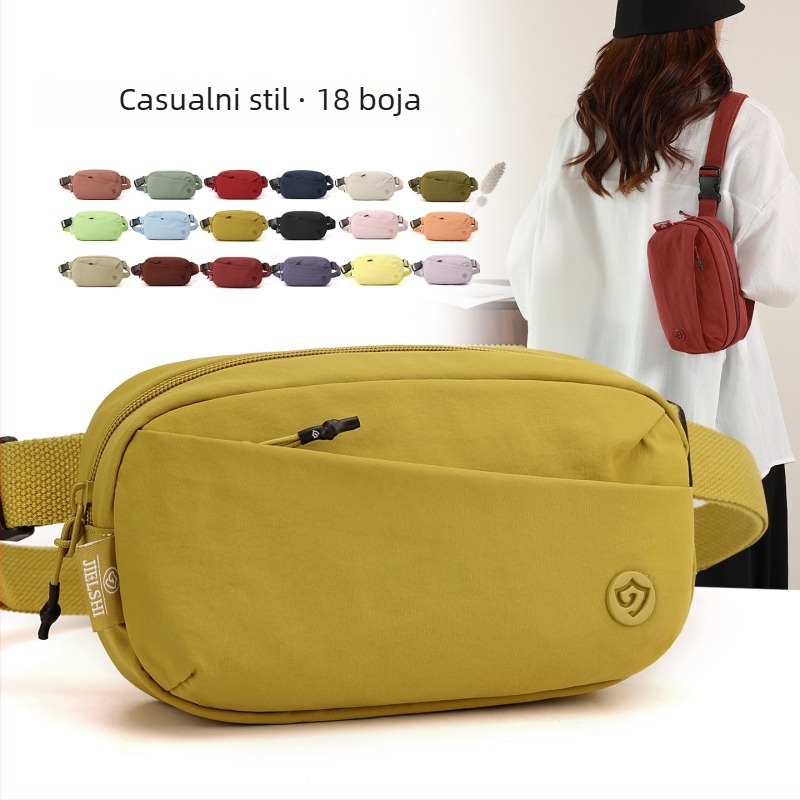 Jelans urbana torba na rame, Oxford platno, zatvaranje na zip, poliester podstava, skriveni džep sa zatvaračem