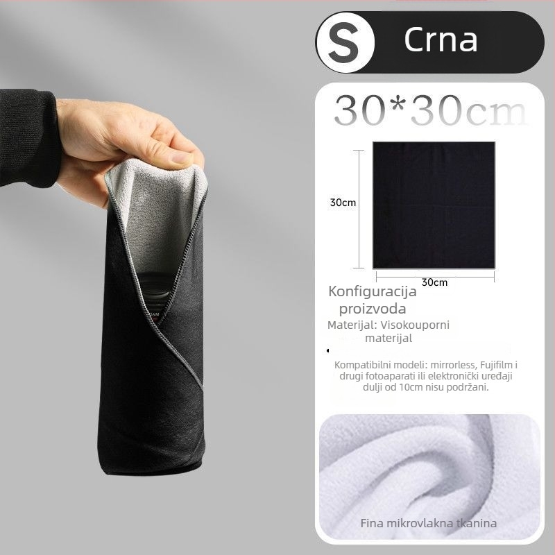 Torba za kameru od platna, jednobojni dizajn, podstava od platna, ergonomski stražnji panel, kompatibilna s DSLR i bezzrcalnim kamerama (Jesen 2020)