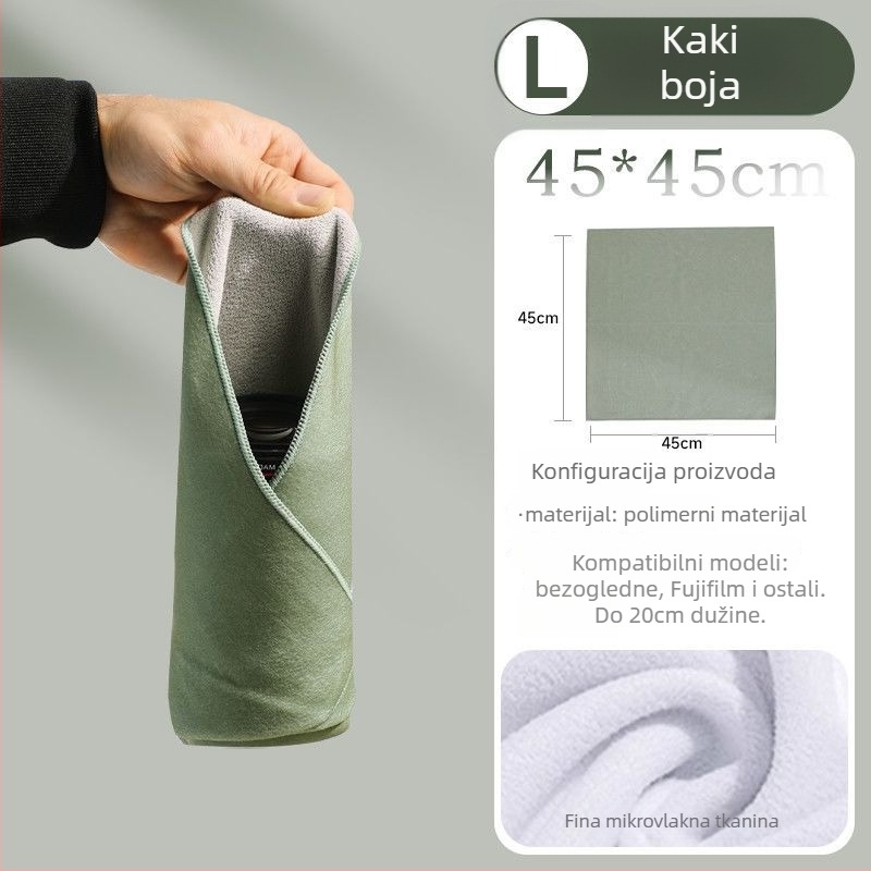 Torba za kameru od platna, jednobojni dizajn, podstava od platna, ergonomski stražnji panel, kompatibilna s DSLR i bezzrcalnim kamerama (Jesen 2020)