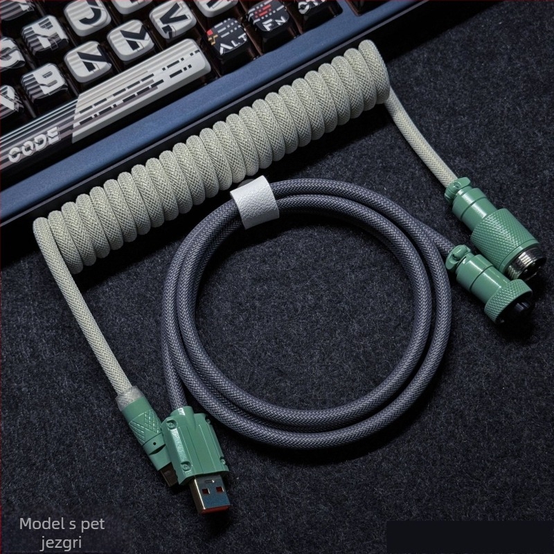 8K magnetski kabel za mehaničku tipkovnicu s avionskim konektorom, prilagođeni USB gaming kabel