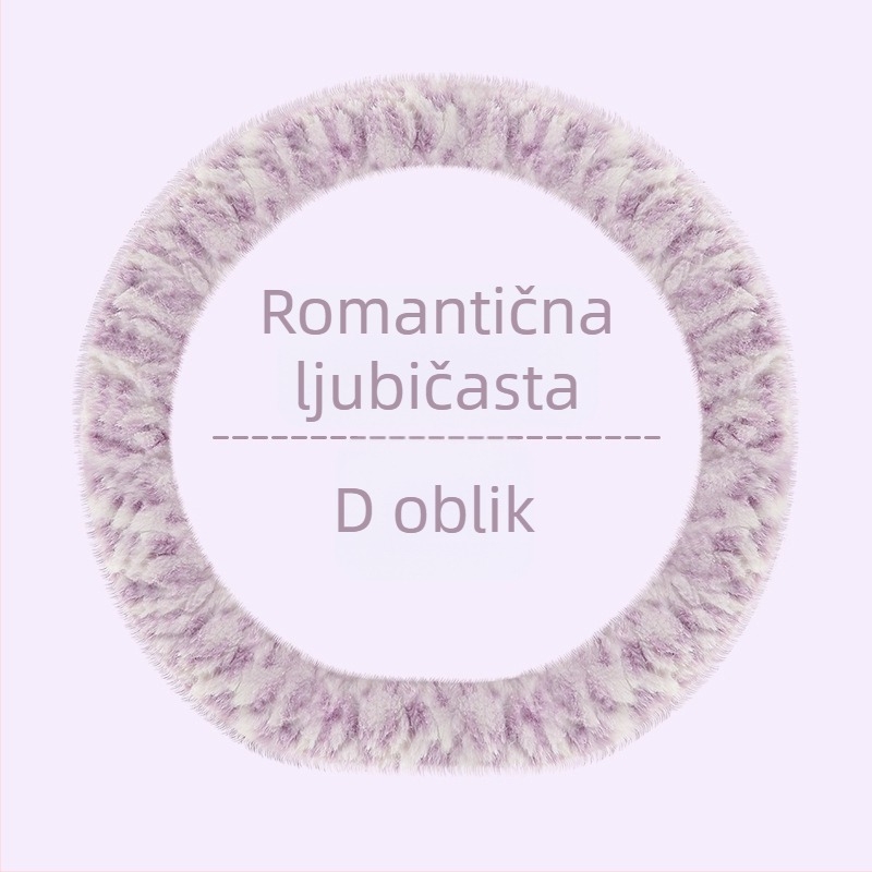 Navlaka za volan automobila – unisex, zimski model, umjetni pliš, protuklizni, minimalistički stil (Umjetni pliš, Univerzalna instalacija, Zima, Univerzalne marke automobila, Minimalistički stil)