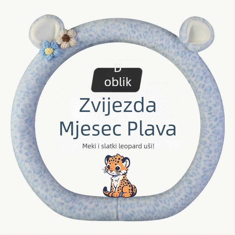 Navlaka za volan od pliša - originalni stil, zimska uporaba, univerzalna kompatibilnost, materijal: umjetni pliš