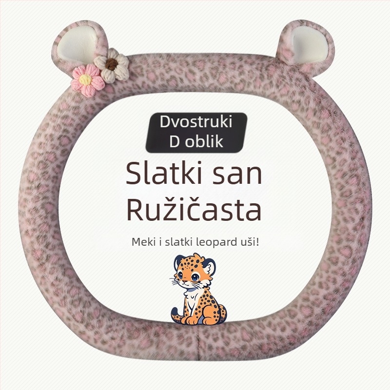 Navlaka za volan od pliša - originalni stil, zimska uporaba, univerzalna kompatibilnost, materijal: umjetni pliš