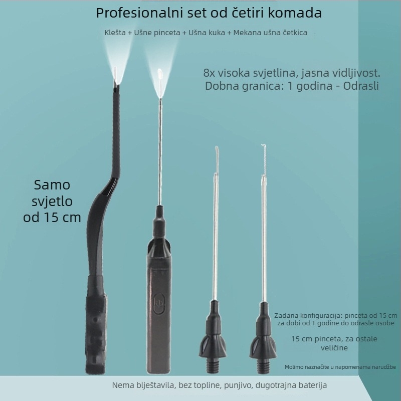 Svetleći alat za čišćenje uha — profesionalni alat, branda Excellent Doctor