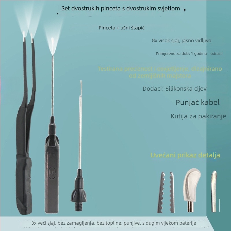 Svetleći alat za čišćenje uha — profesionalni alat, branda Excellent Doctor