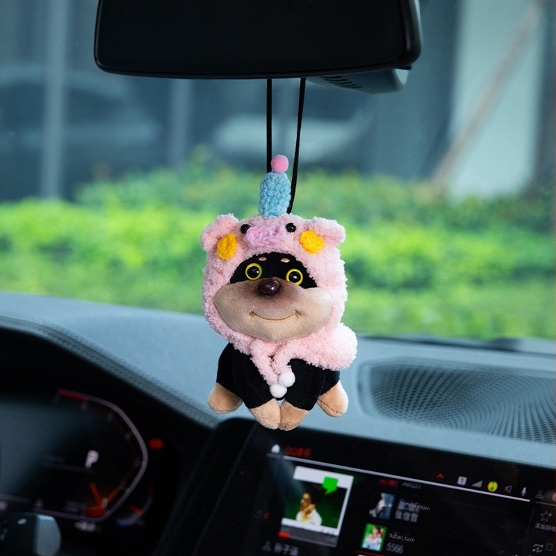 Auto ukras Cat Fairy — plišani lik u cartoon stilu za unutarnju dekoraciju