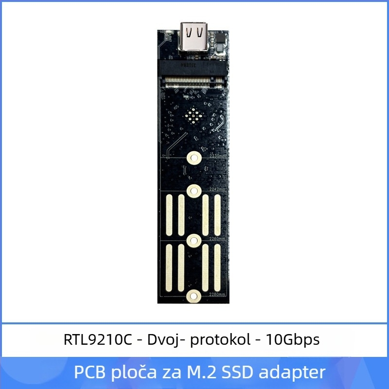 Vanjska kućišta M.2 NVMe za USB 3.1 Type-C i PCIe NGFF adapter, kompatibilan NVMe/NGFF, podržava do 8TB, brzina prijenosa do 20Gbps
