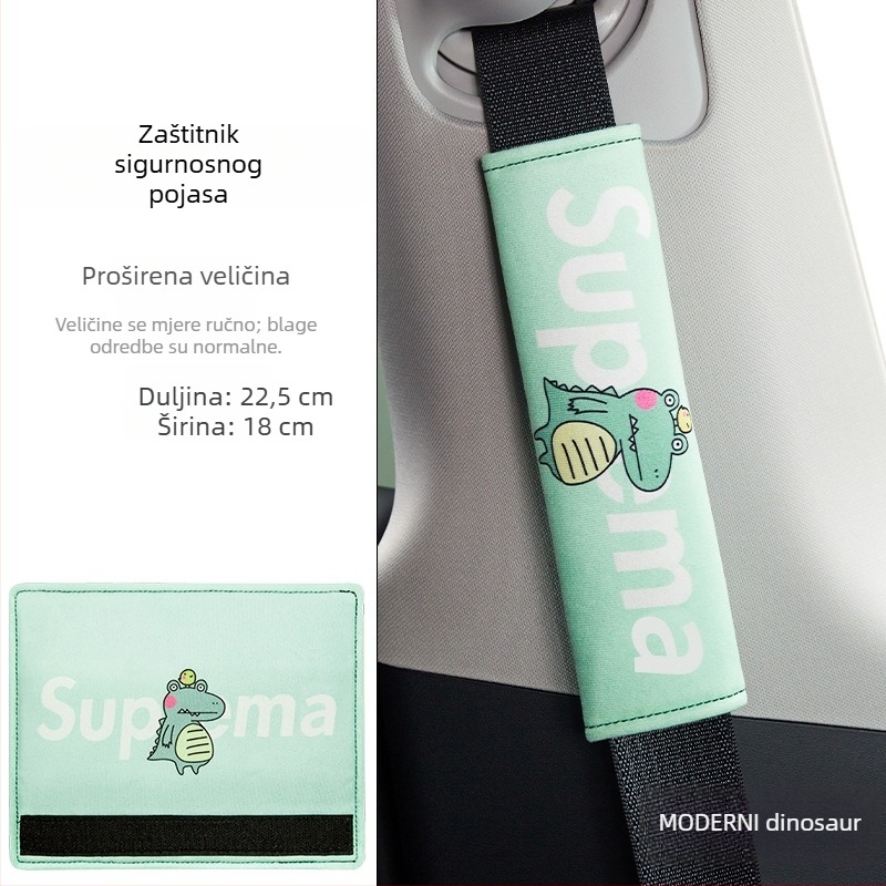 Navlaka za ramenski dio sigurnosnog pojasa s crtić dizajnom, poliester, prilagodljivo, otisak logotipa, privatna oznaka dostupna