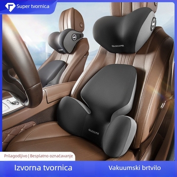 Auto jastuk za glavu i lumbalni jastuk za vožnju, podrška vrata, punilo od memorijske pamucne, vanjski materijal najlon-spandeks, univerzalna prilagodba za sve sezone