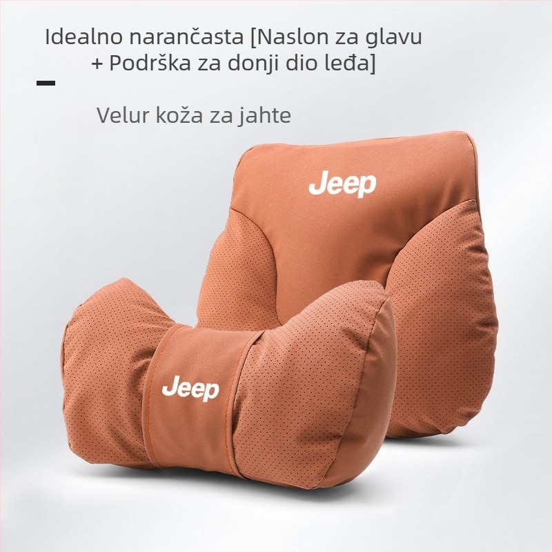 Jastuk za naslon glave i lumbalni jastuk za Jeep Wrangler, Compass, Liberty, Cherokee – za sve sezone, jednostavan stil