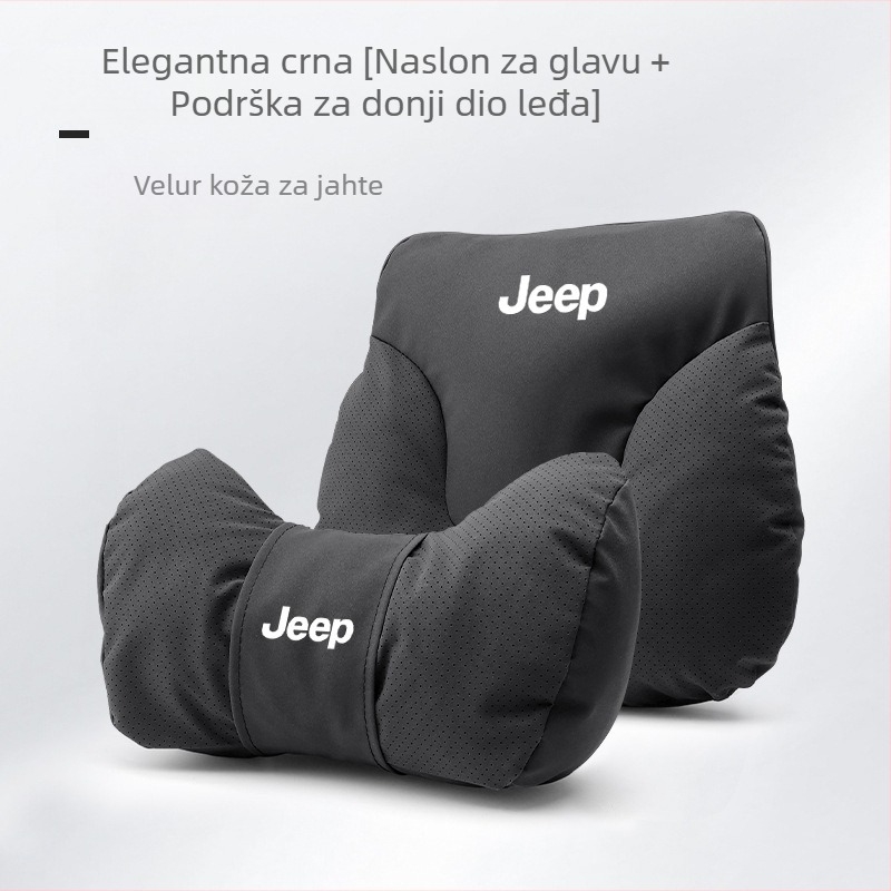 Jastuk za naslon glave i lumbalni jastuk za Jeep Wrangler, Compass, Liberty, Cherokee – za sve sezone, jednostavan stil