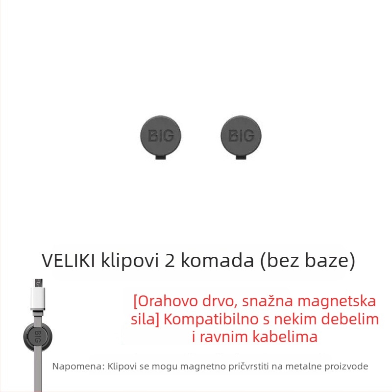 Magnetski navijač za kablove i stolni organizator za Android punjače
