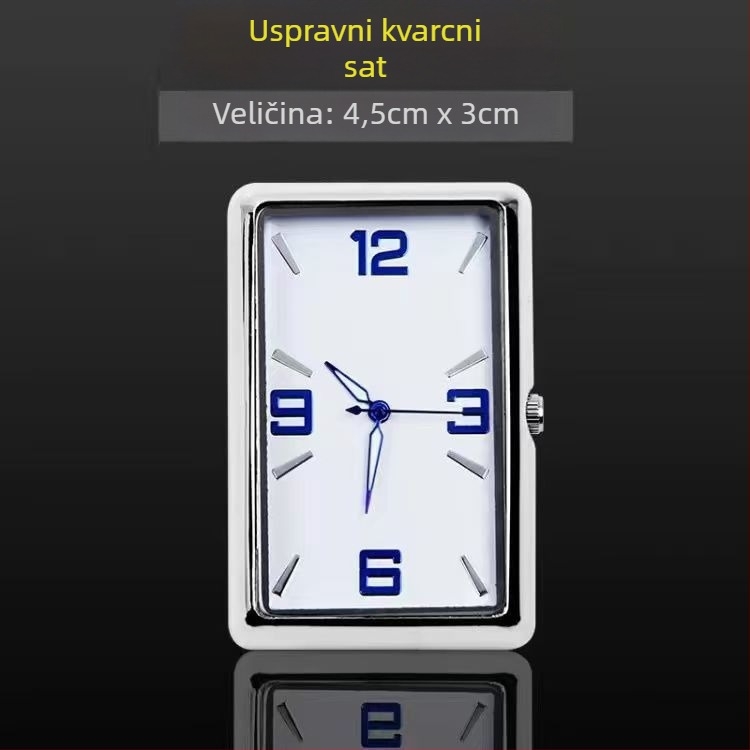Kvadratni auto sat, tijelo od legure, podesivi kut, mjerač temperature vode za auto, podrijetlo: Dongguan