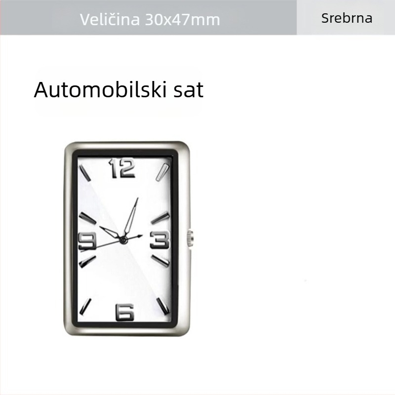 Kvadratni auto sat, tijelo od legure, podesivi kut, mjerač temperature vode za auto, podrijetlo: Dongguan