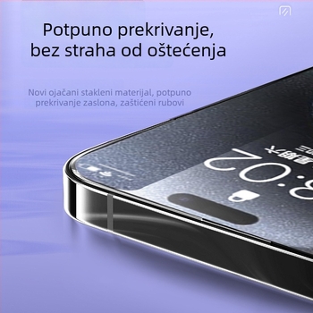Staklena zaštita zaslona od kaljenog stakla s zaštitom privatnosti za iPhone, potpuno pokrivanje