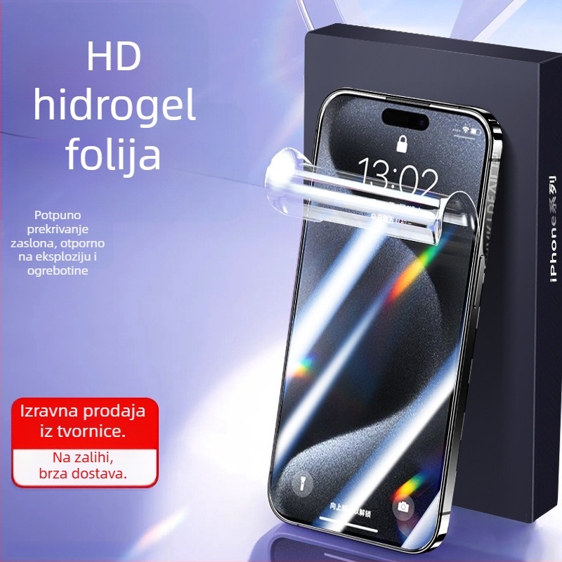 Staklena zaštita zaslona od kaljenog stakla s zaštitom privatnosti za iPhone, potpuno pokrivanje