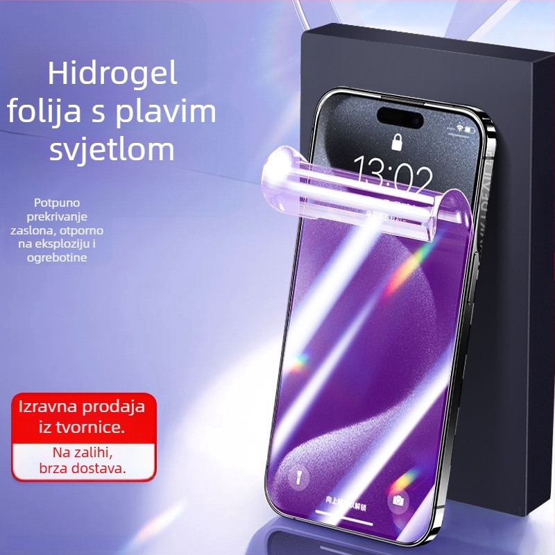 Staklena zaštita zaslona od kaljenog stakla s zaštitom privatnosti za iPhone, potpuno pokrivanje