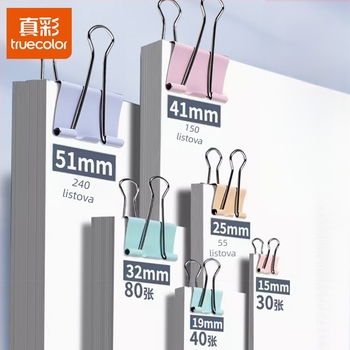 Metalni klip za dokumente s dizajnom dovetail, model Dovetail clip, serija višenamjenskih klipova