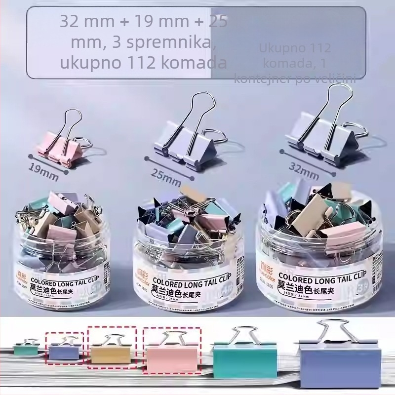 Metalni klip za dokumente s dizajnom dovetail, model Dovetail clip, serija višenamjenskih klipova