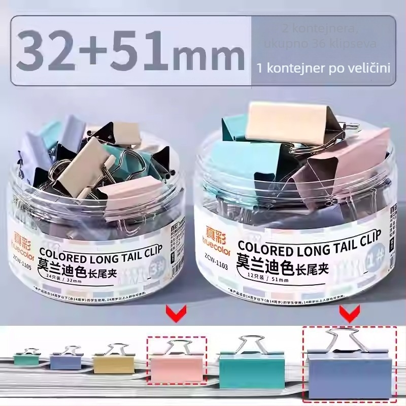 Metalni klip za dokumente s dizajnom dovetail, model Dovetail clip, serija višenamjenskih klipova