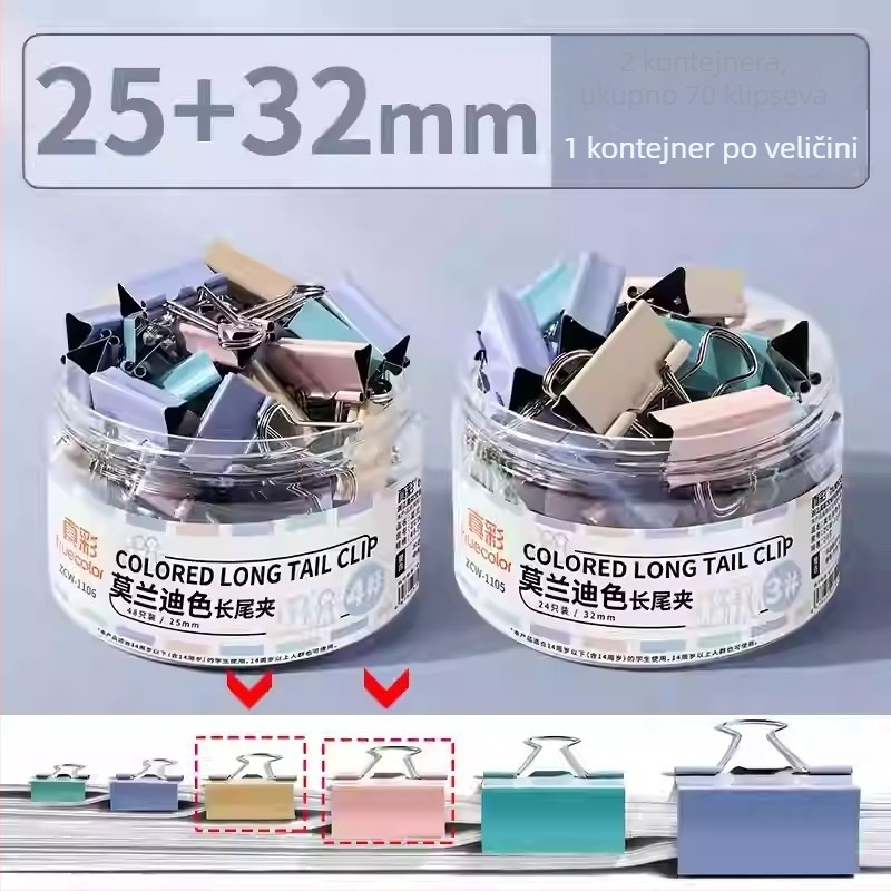 Metalni klip za dokumente s dizajnom dovetail, model Dovetail clip, serija višenamjenskih klipova