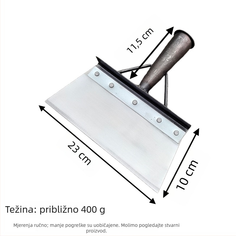Višenamjenska vrtna lopata s oštricom od karbonskog čelika i drškom od eukaliptusova drveta, za snijeg, korove i čišćenje vrta