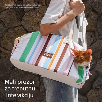 ZEZE Torba za kućne ljubimce preko ramena – mekani materijal, jednobojni uzorak, kapacitet 15000